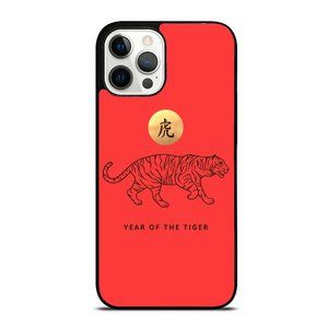 Year of the Tiger 2022 Minimalist Line Art Chinese Zodiac Horoscope iPhone Case